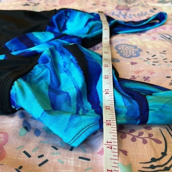 Inches Away for Longitude Swim Graphic Tie Front Swim Dress - Picture 11 of 13